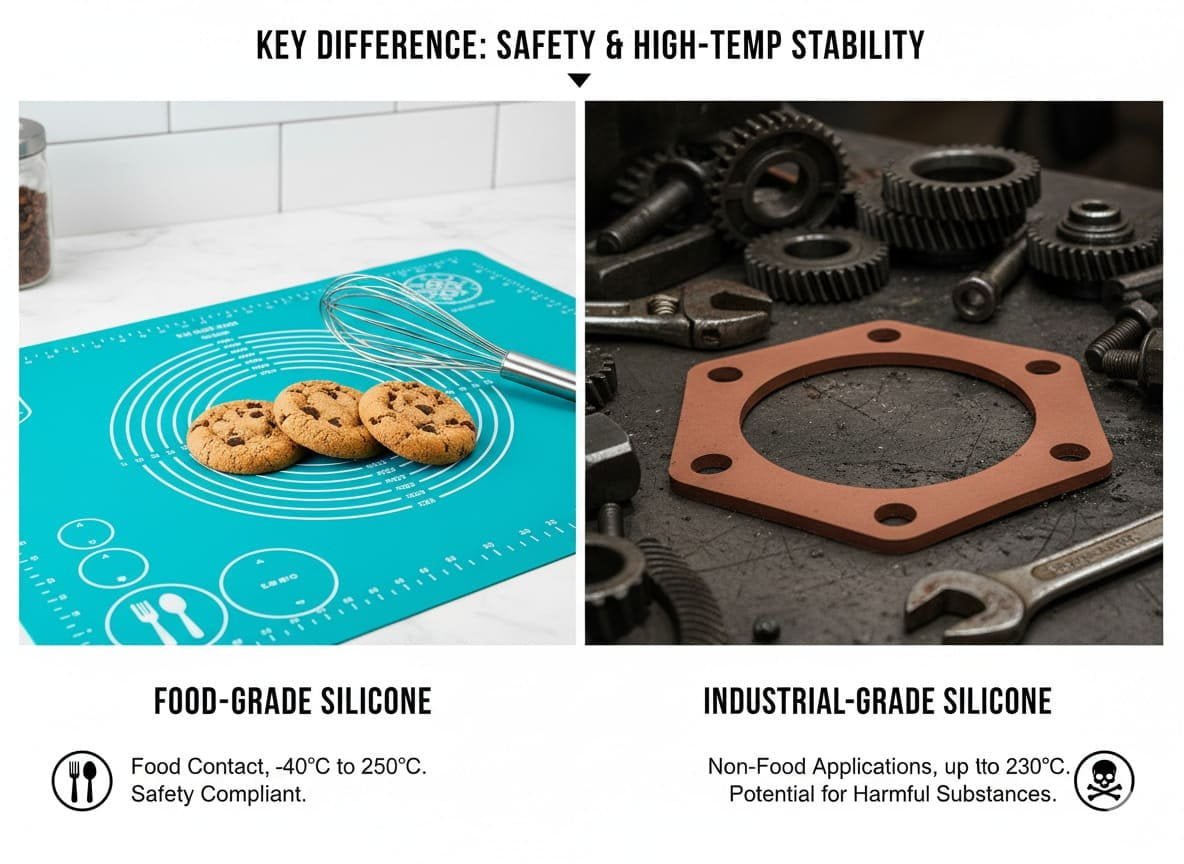 Food grade vs industrial silicone usage