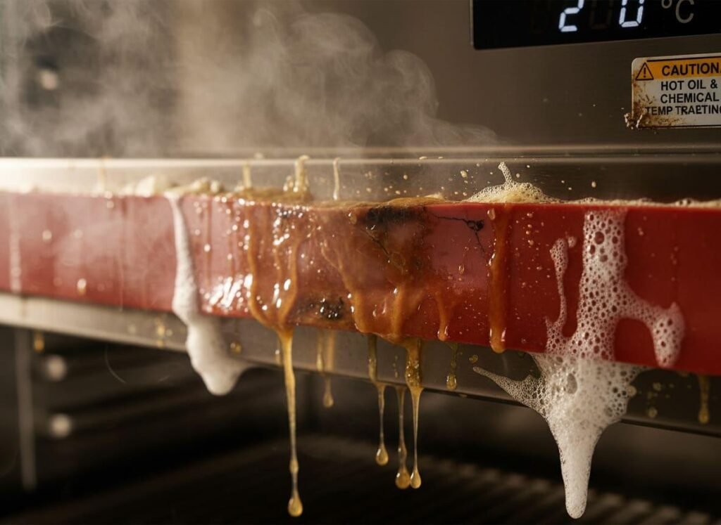 Silicone seal melting in oven heat